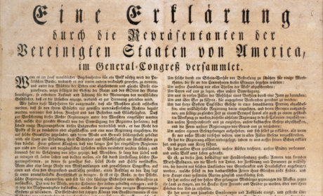 Eine kurze deutsche Geschichte der US-amerikanischen Unabhängigkeitserklärung